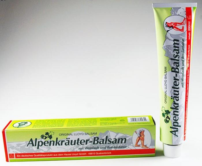 Alpenkräuter-Balsam mit Weinlaub und Rosskastanie von Lloyd 200 ml